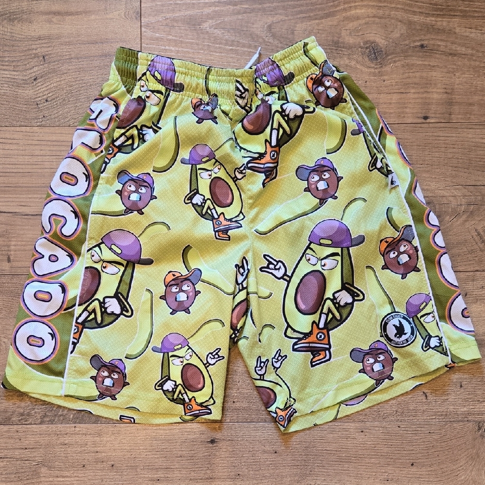 Society Youth Shorts with Avocado Print